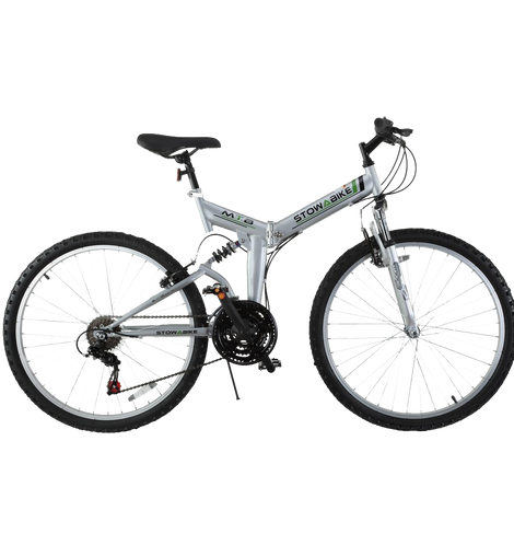 Stowabike 26 Folding Dual Suspension Mountain Bike 18 Speed Cycles